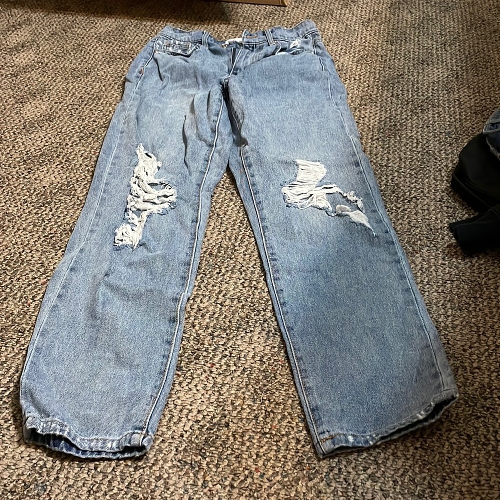 RSQ ripped light wash jeans straight fit